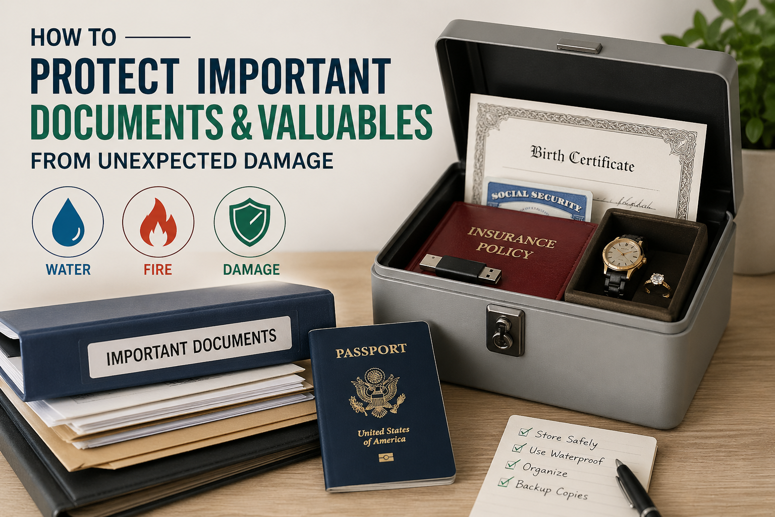 How to Protect Important Documents and Valuables from Unexpected Damage